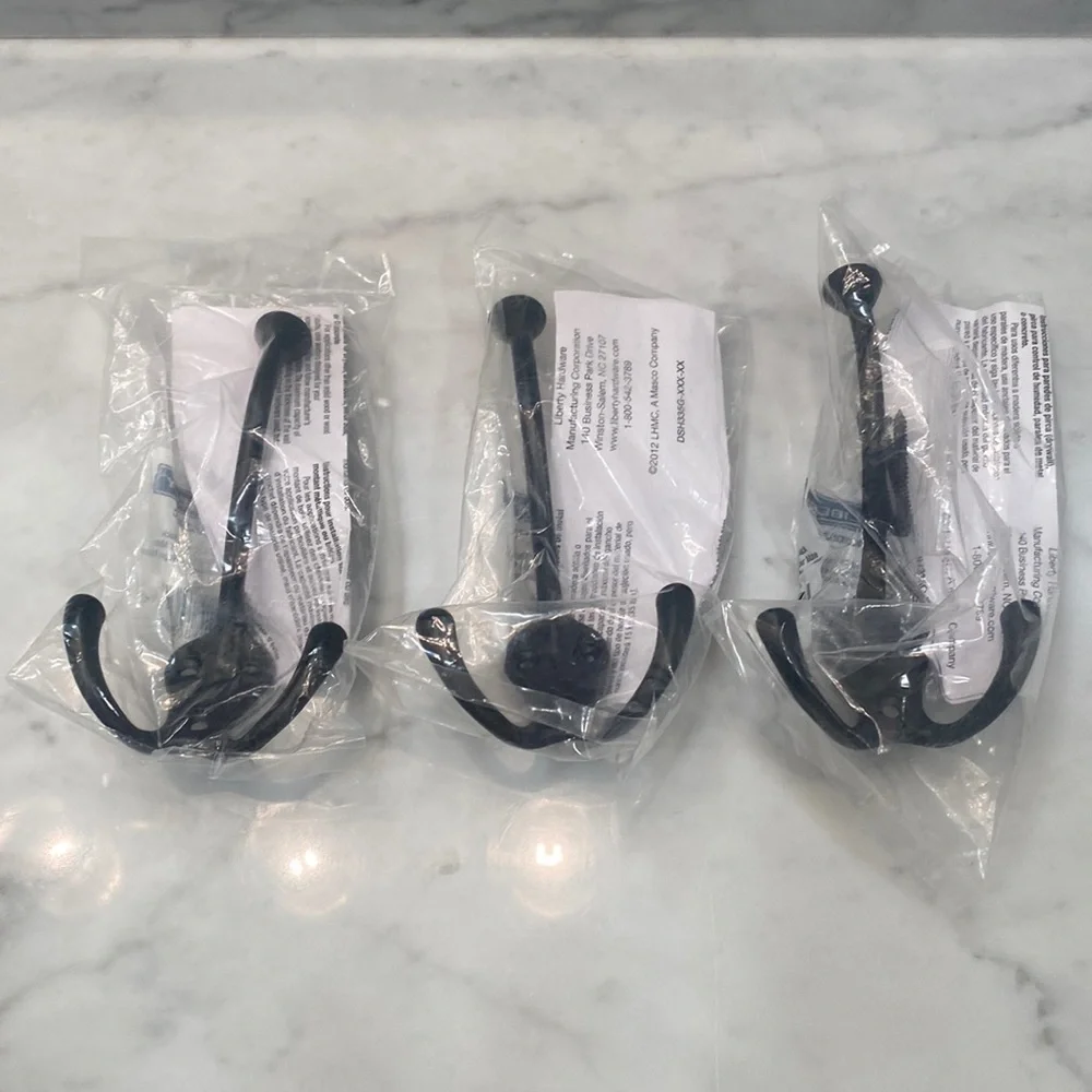 NWT Liberty Matte Black Hooks (3)